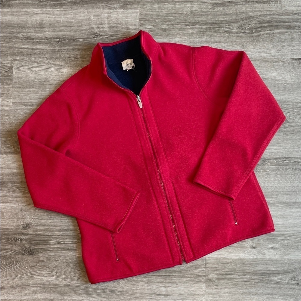 Prospirit red fleece zip up jacket